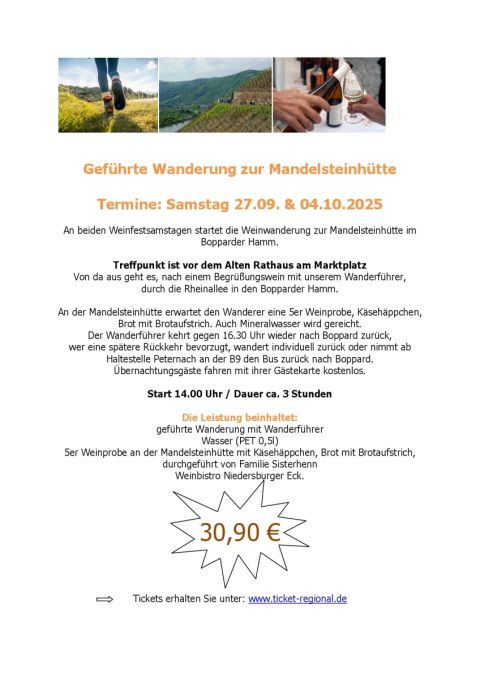 Weinwanderung Mandelsteinhütte